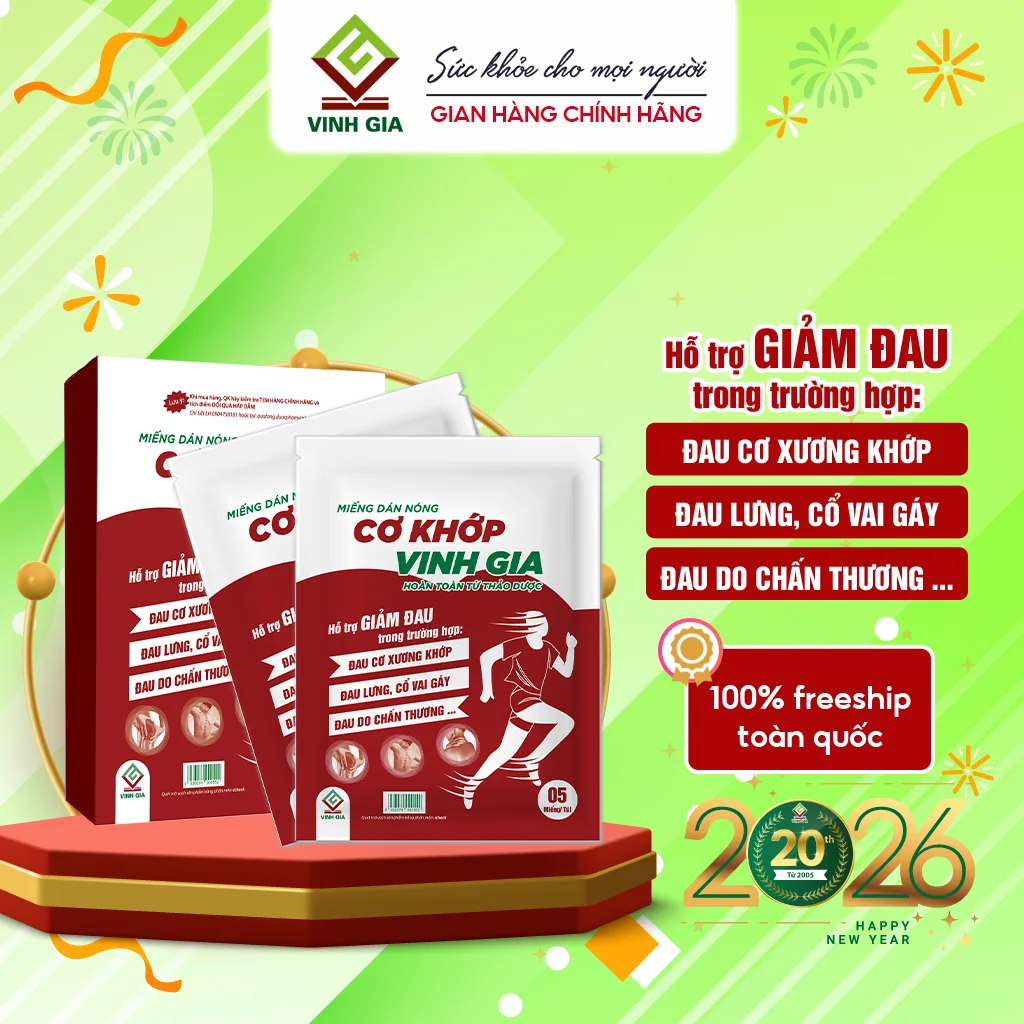 Miếng dán nóng Cơ Khớp Vinh Gia